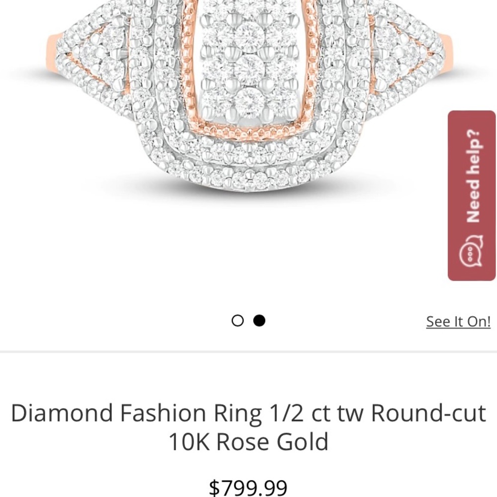 1/2 ct 10k white gold diamond ring. From Kay Jewelers.